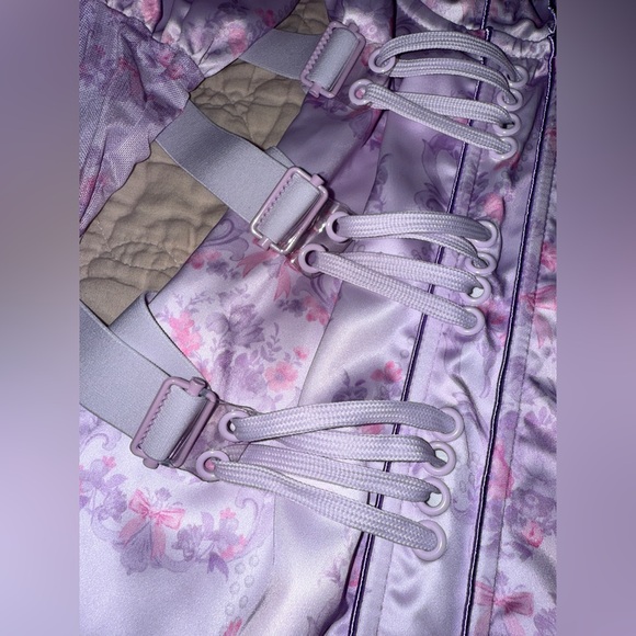 Dolls Kill Sugar Thrillz Scandal Sheet Corset Mini Dress Regency Print Kawaii - Picture 3 of 5